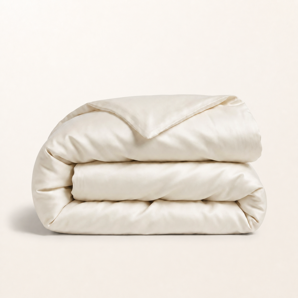 Housse de couette en Lyocell d'eucalyptus blanc, packshot sur fond blanc chaud, Noctua Paris