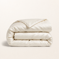 Housse de couette en Lyocell d'eucalyptus blanc, packshot sur fond blanc chaud, Noctua Paris