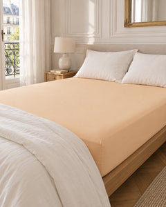 Soft cotton fitted sheet