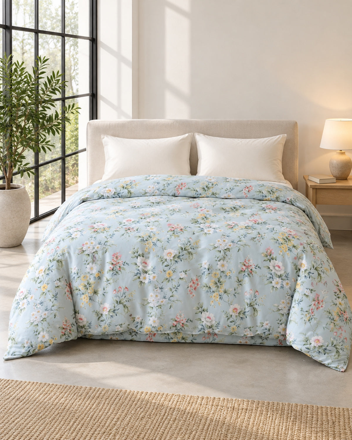 noctua_housse-estampe_bleu-ciel-fleuri_01-lit-fait_atelier