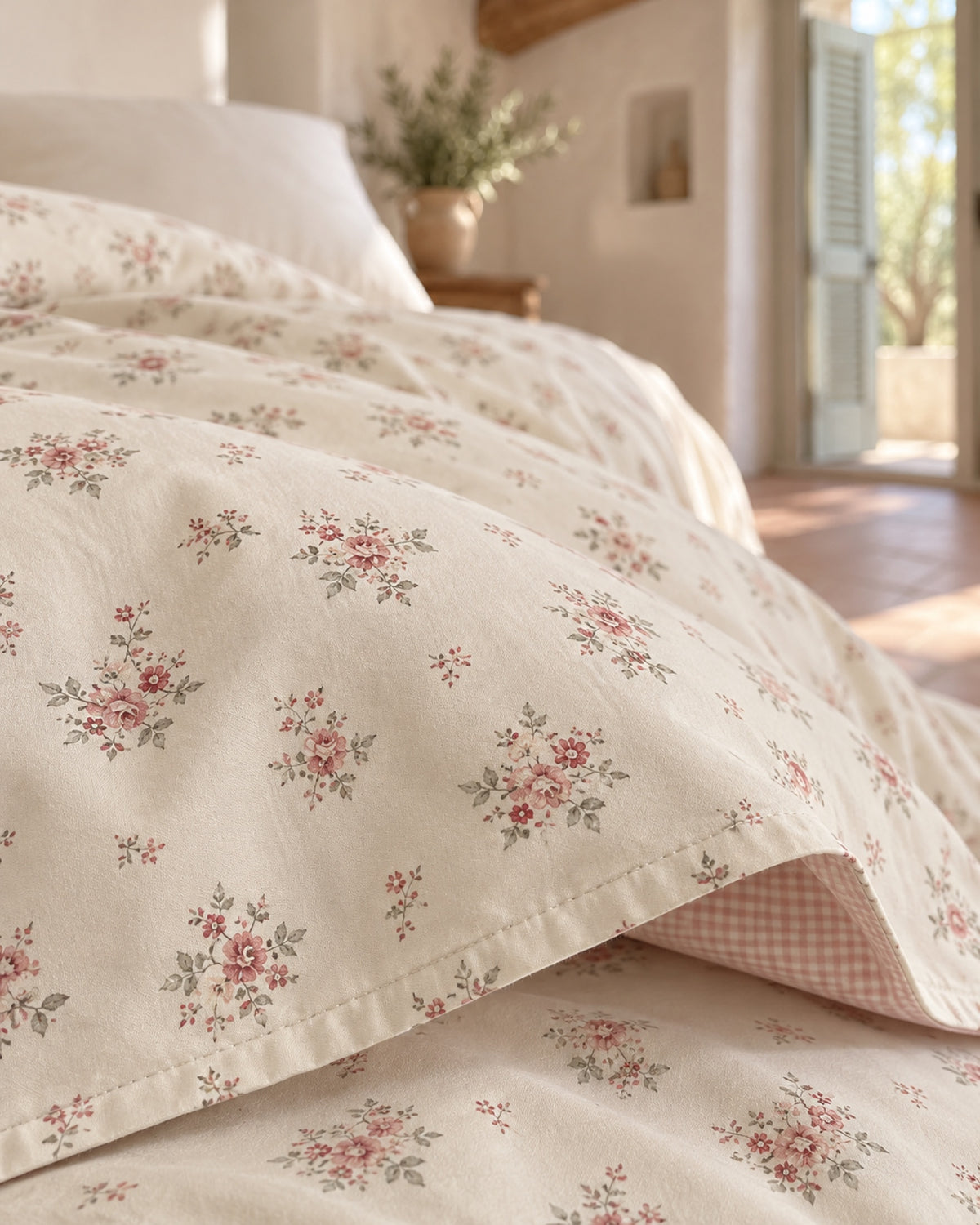Estampe printed duvet cover – Jardin rouge