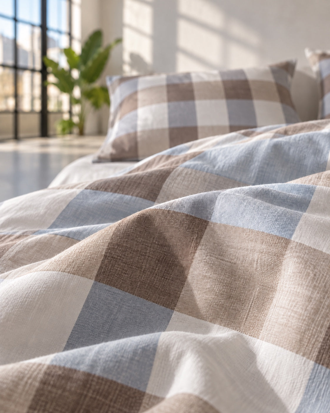 Check bedding set – Carreau bleu