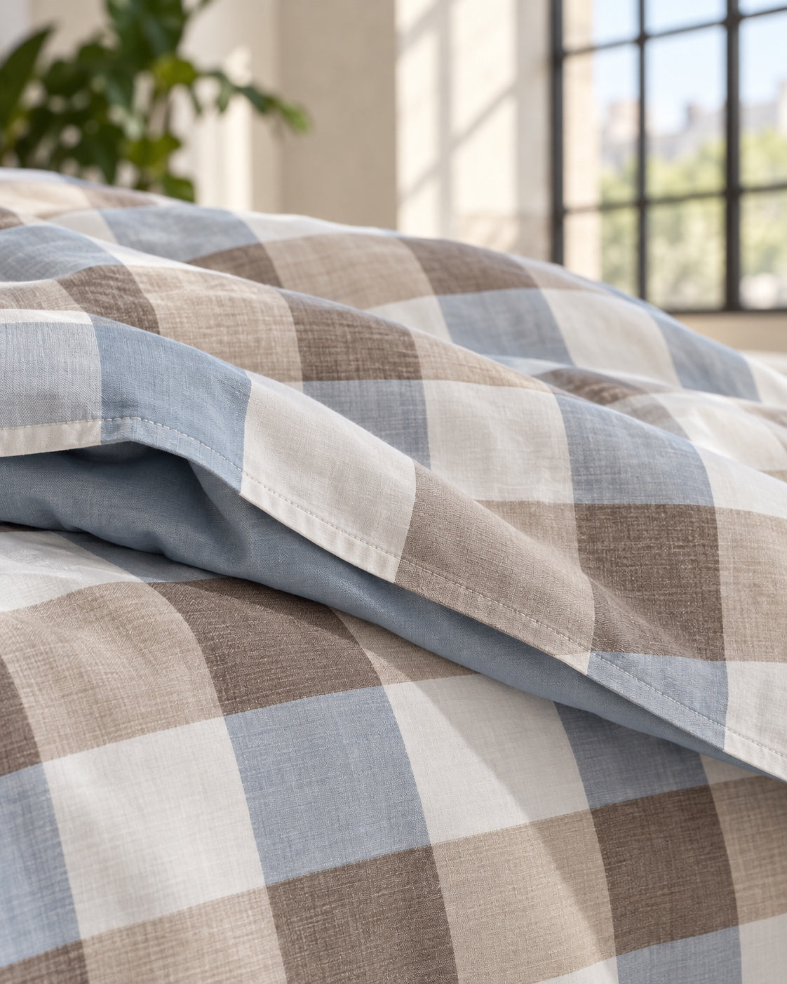Check bedding set – Carreau bleu