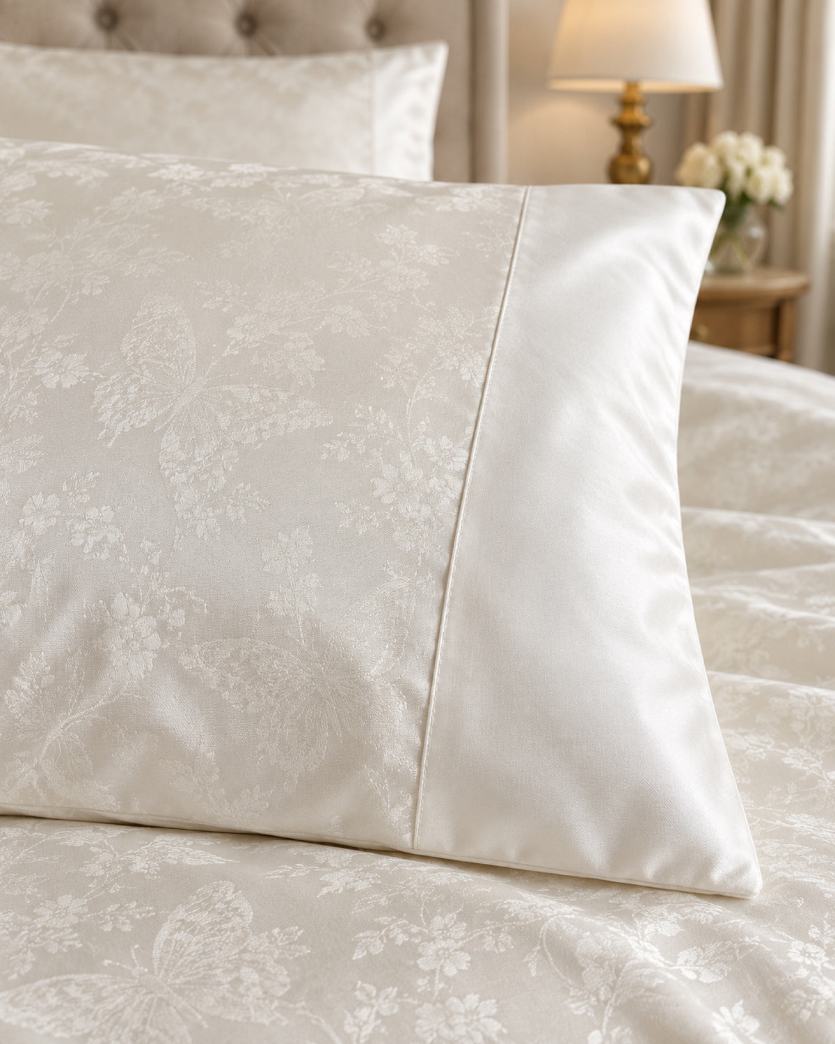 Jacquard bedding set – Ivoire