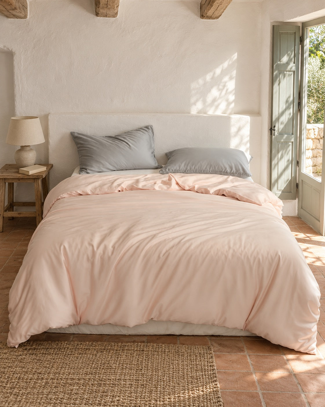 Dekbedovertrek van eucalyptus-lyocell – Rose clair