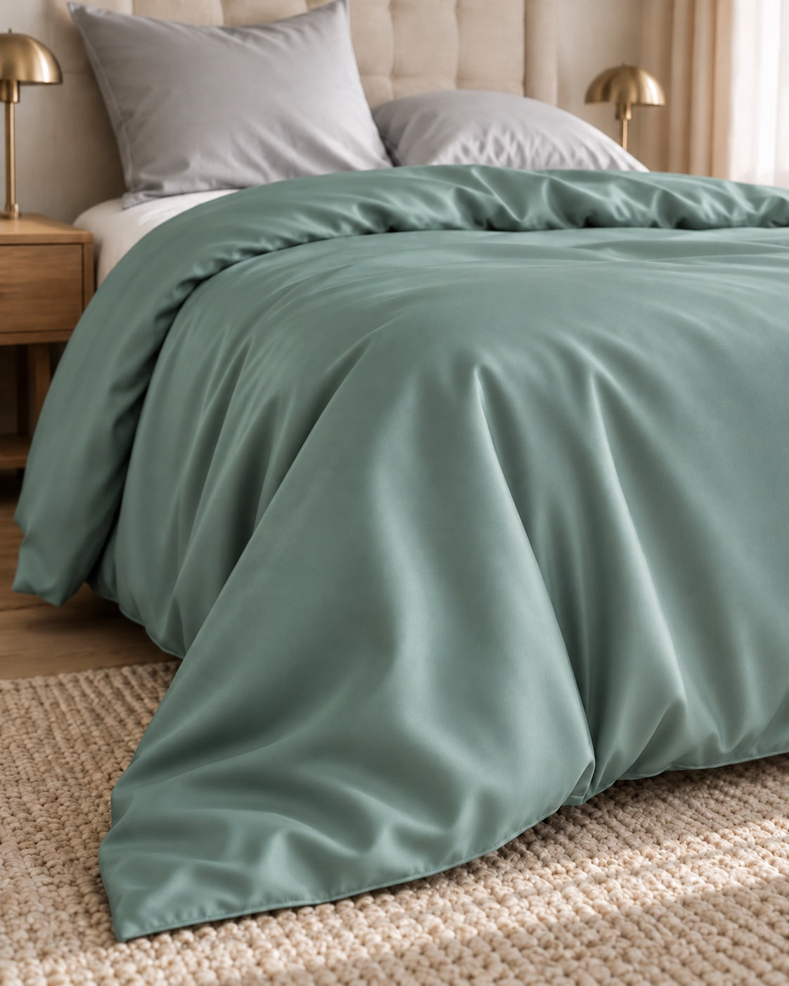 Eucalyptus lyocell duvet cover – Vert sauge