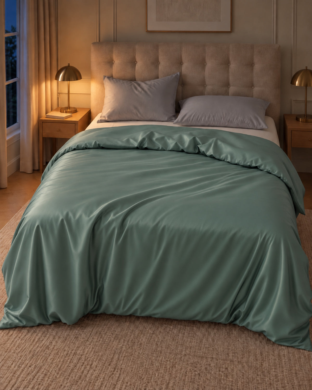 Eucalyptus lyocell duvet cover – Vert sauge