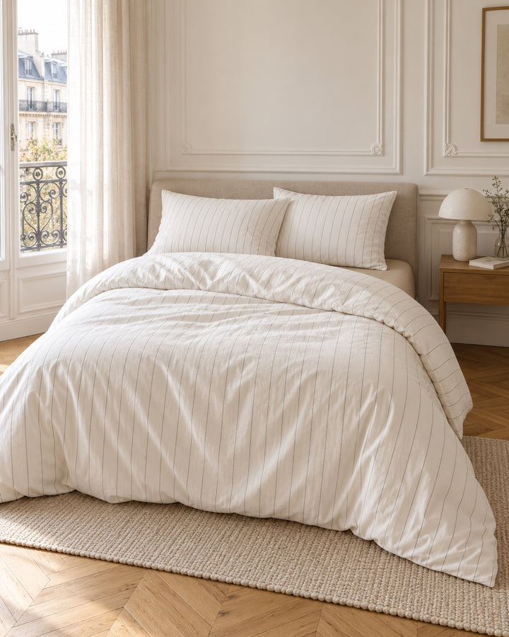 Beddengoedset Fijne streep