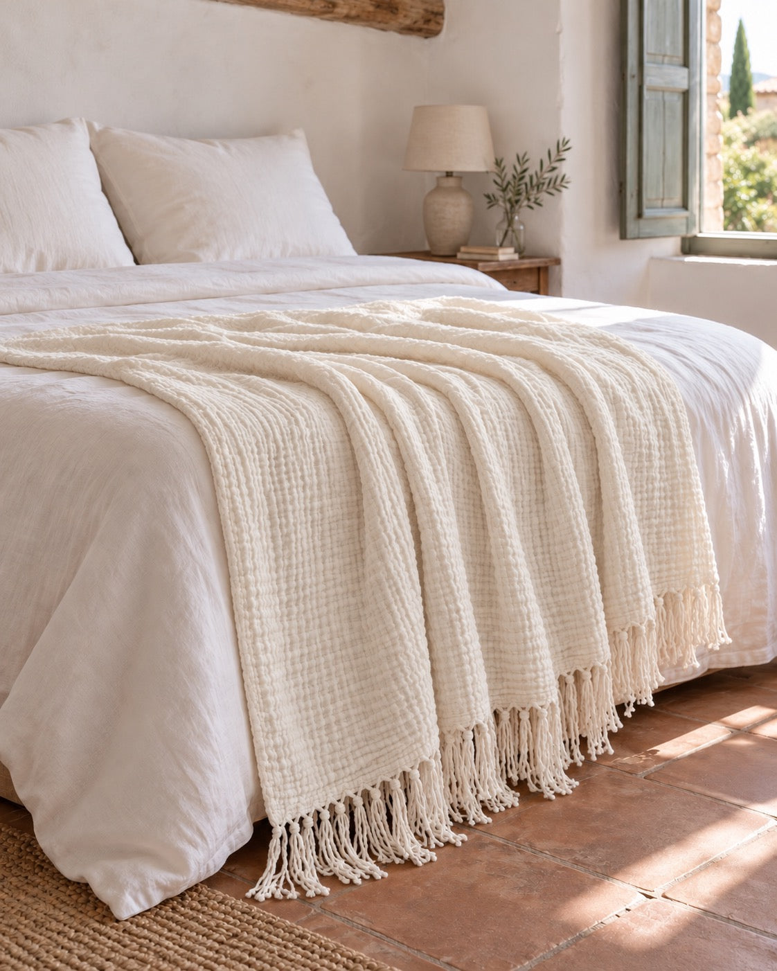 noctua_plaid-gaze_blanc-doux_01-lit-fait_vacances