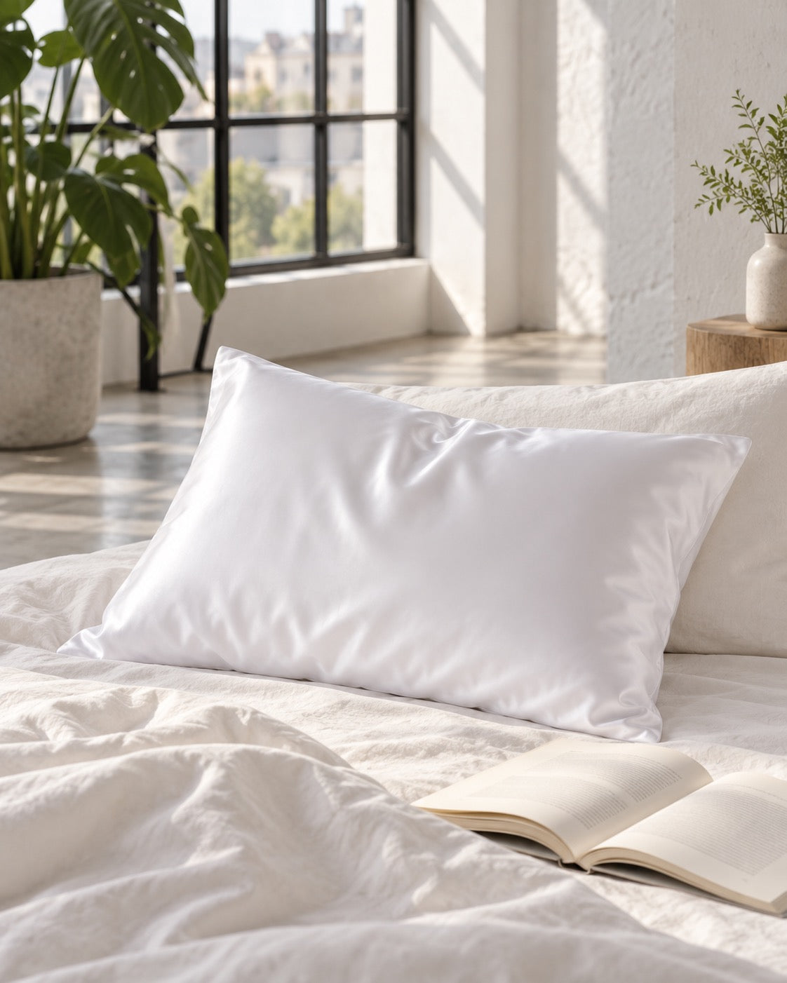 19 momme silk pillowcase – Blanc
